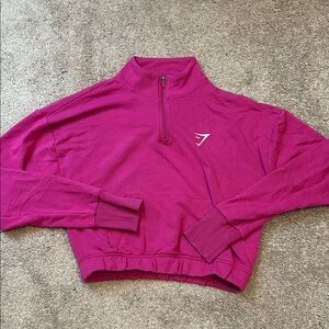 Gymshark Pink Cropped Pullover Size XS